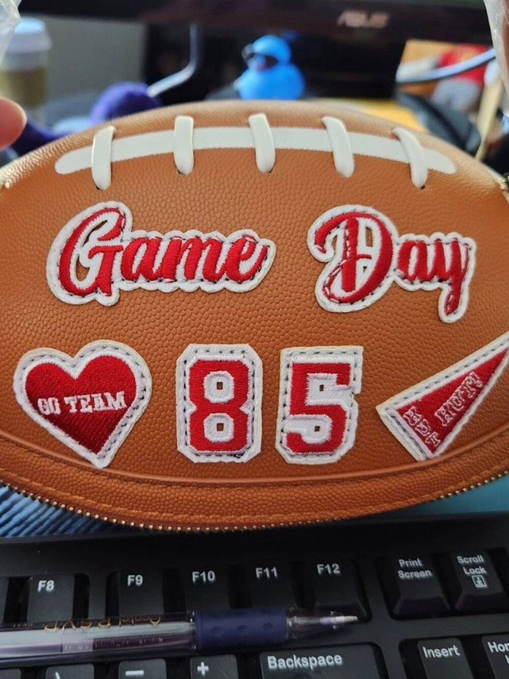 Anthropologie The Wild Collective Game Day Football bag purse - NWT